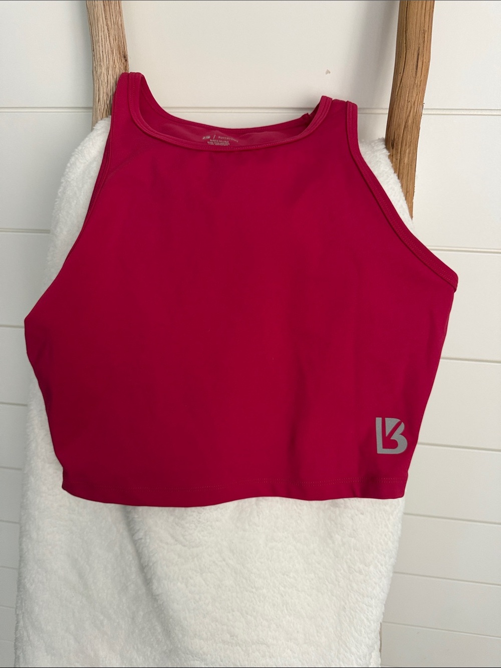 BuffBunny Raspberry High-Neck Athletic Crop